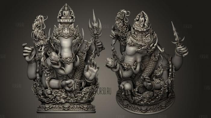 Ganesha stl model for CNC